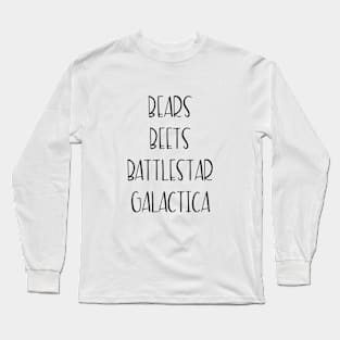 The Office Bears Beats Battlestar Galactica Long Sleeve T-Shirt
